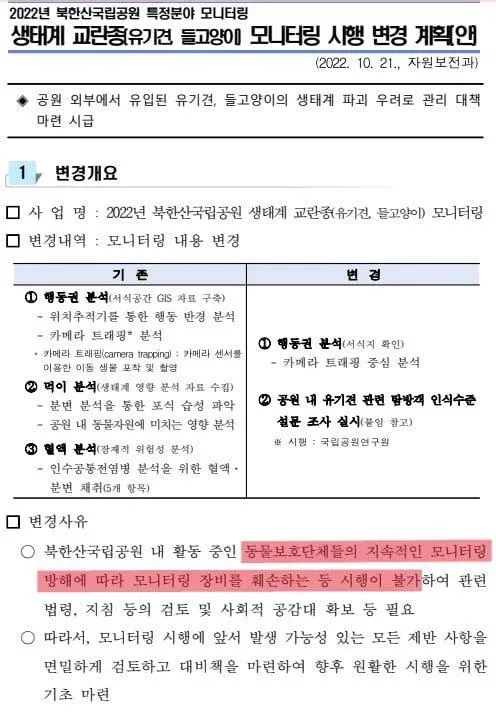 북한산 유기견, 들고양이 실태 조사가 어려운 이유.jpg