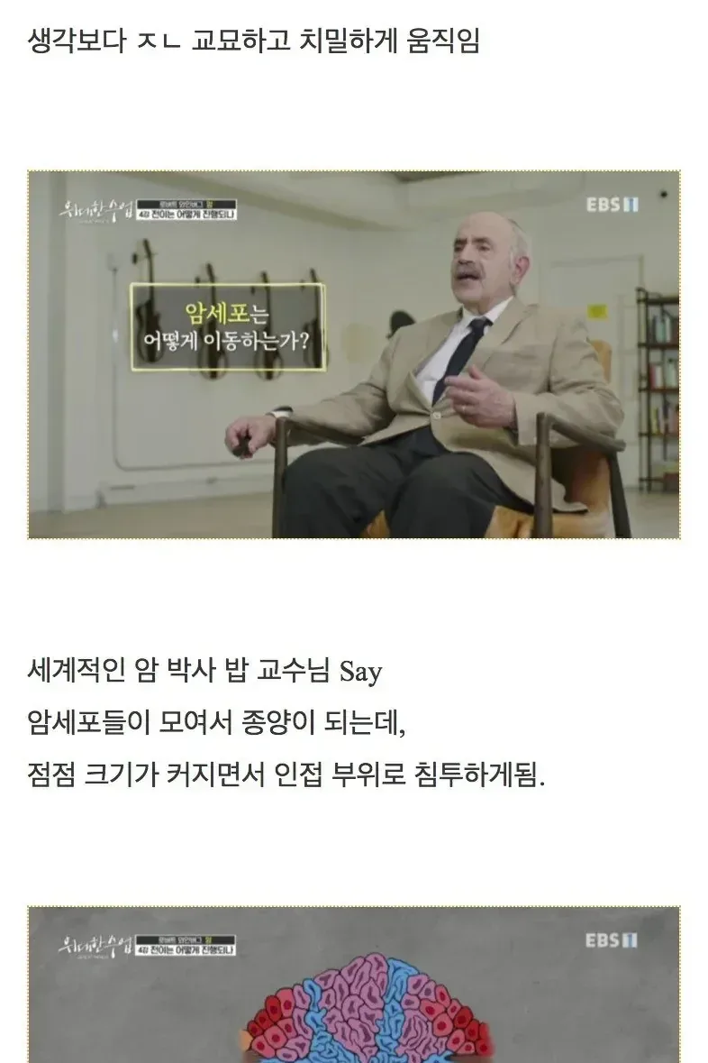 암세포가 몸 속을 이동하는 방법