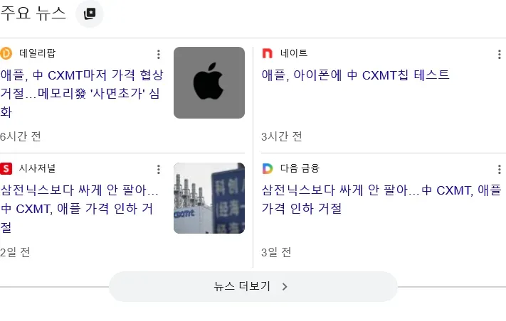 중국램 쓴다는 애플근황