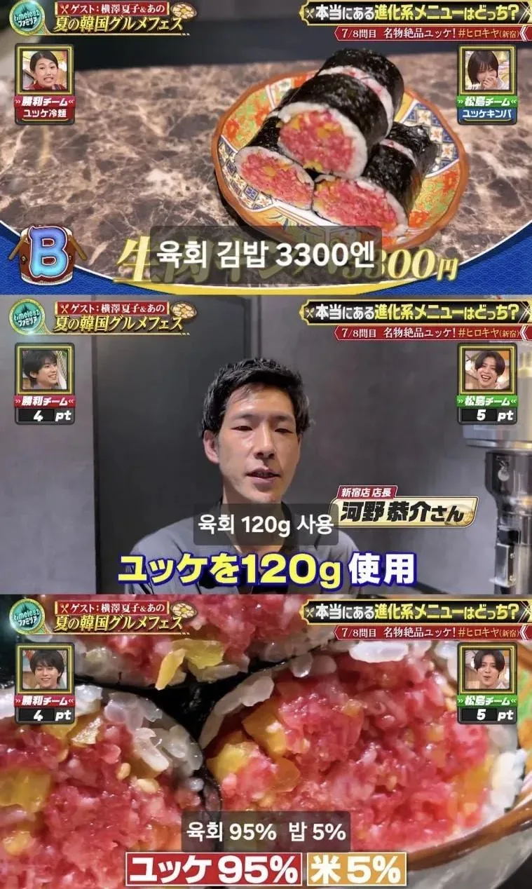 일본의 3300엔짜리 김밥