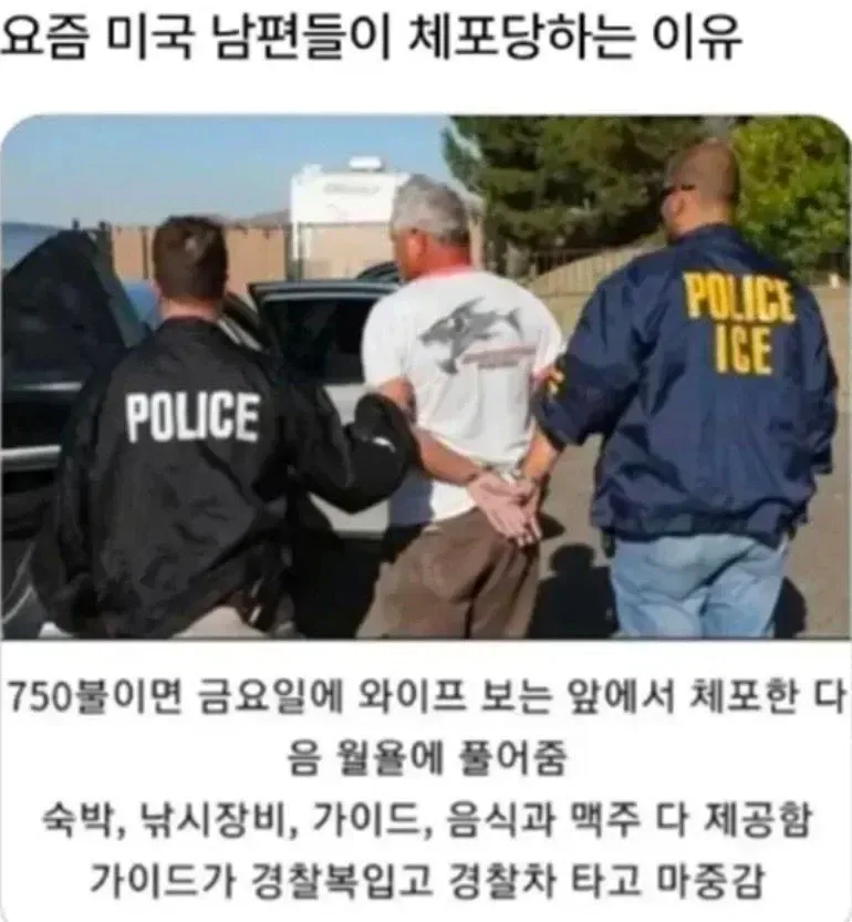 요즘 미국 남편들이 체포당하는 이유