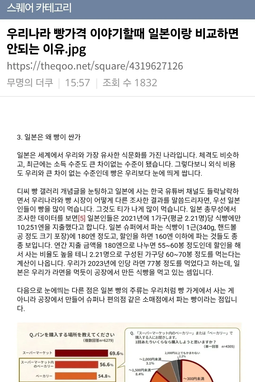 우리나라 빵가격 이야기할때 일본이랑 비교하면 안되는 이유.jpg