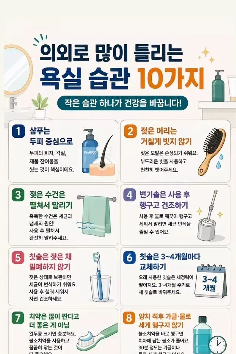 올바른 욕실 습관