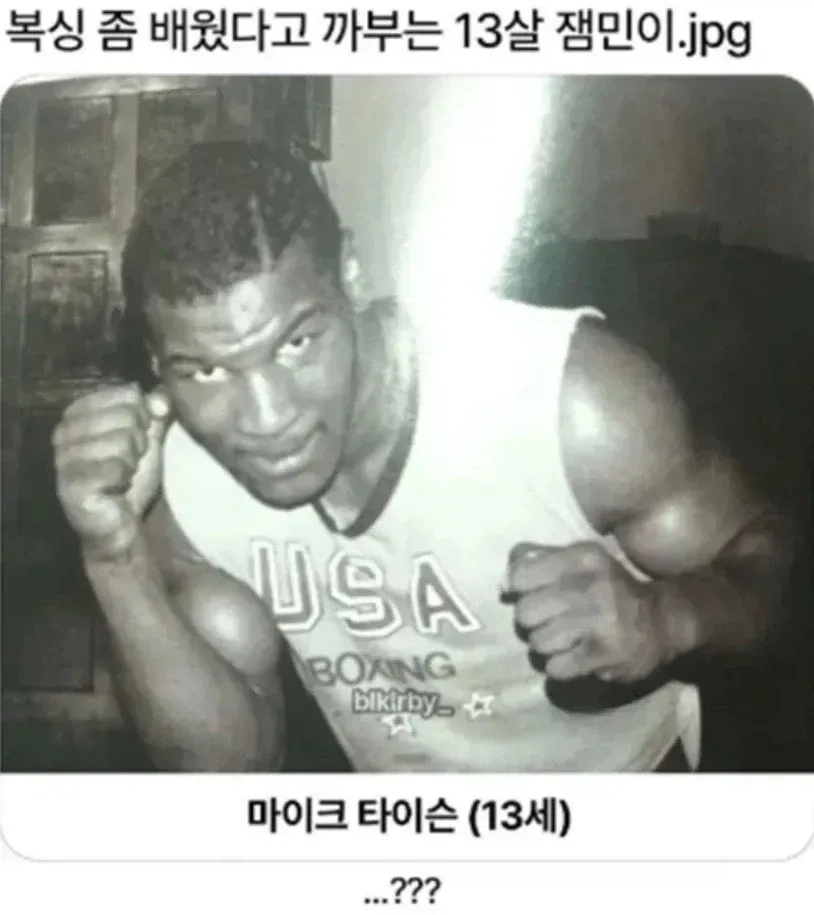 복싱 좀 배웠다고 까부는 13살 잼민이