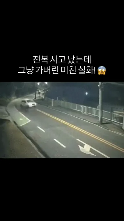 차가 전복되엇는데 그냥 가버림