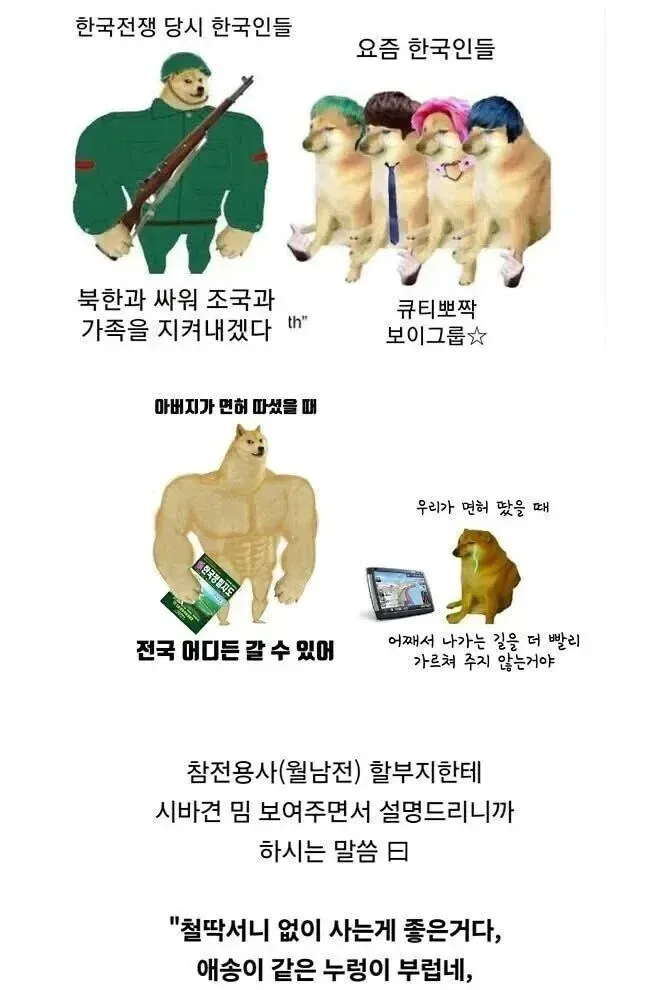 시바견 밈을본 할아버지 반응