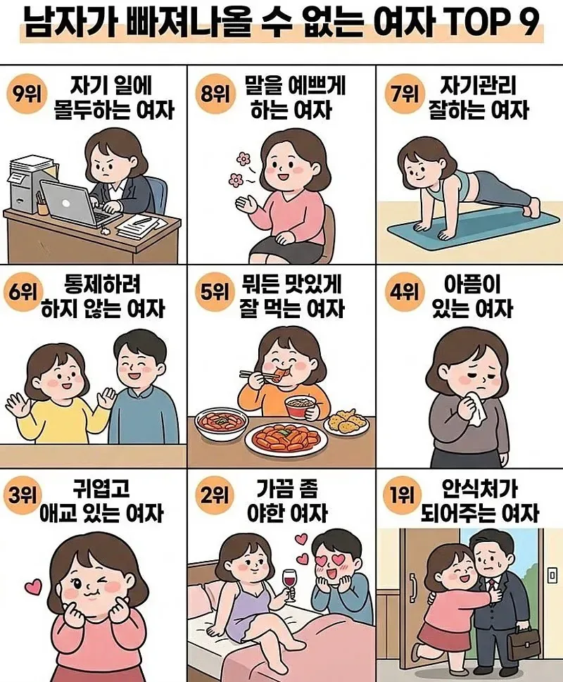 남자가 빠져나올수 없는 여자....