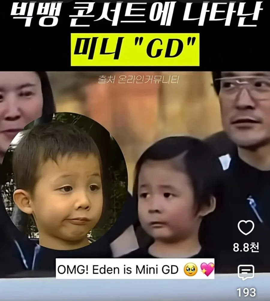 빅뱅콘서트에 나타난 GD조카.jpg