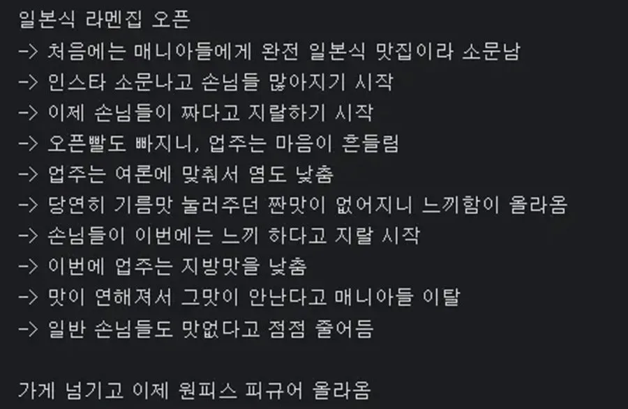 한국에서 일본식 라멘집이 망해가는 과정.jpg