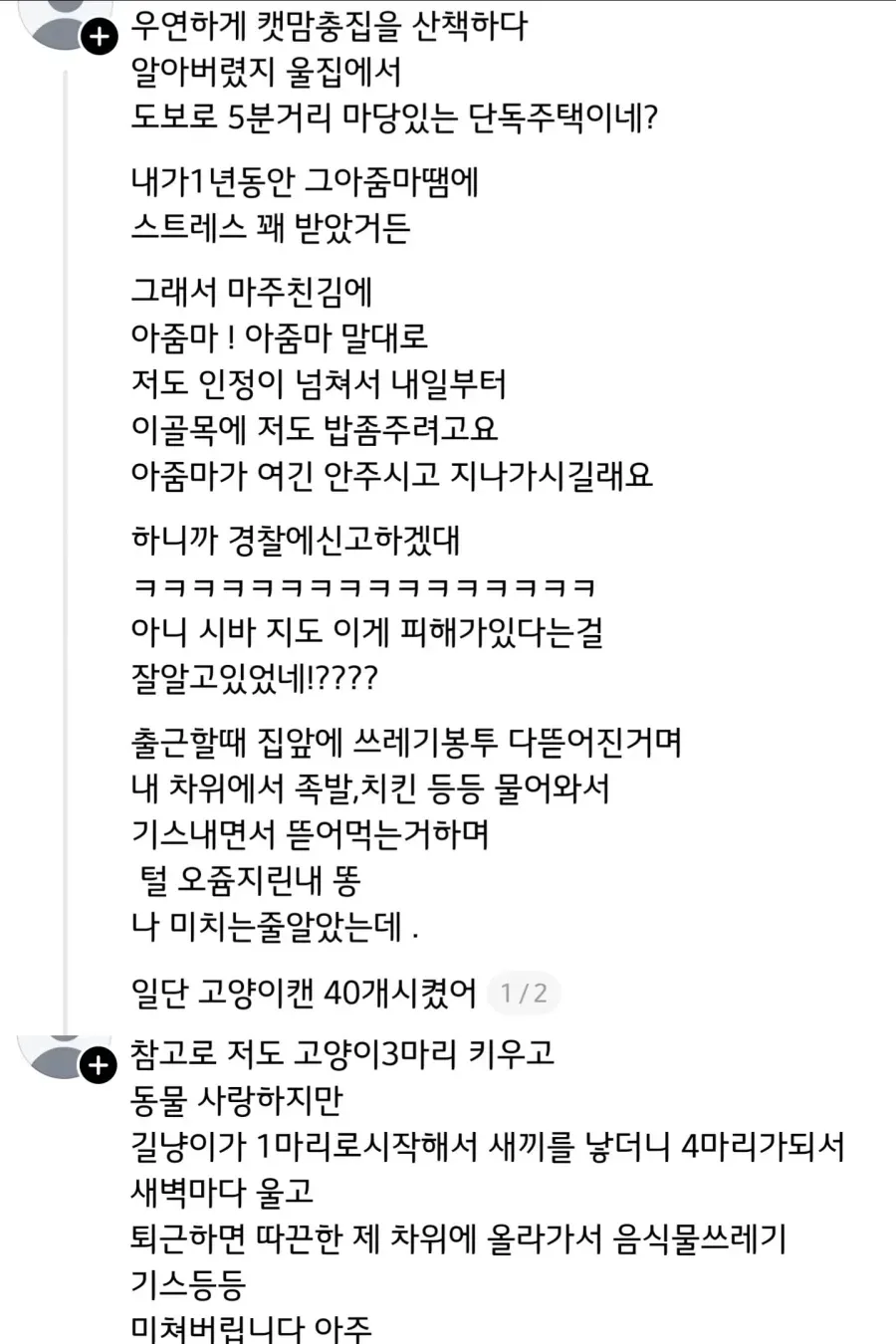 캣맘 퇴치 희망편