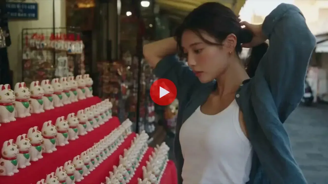 AI야, 일본 길거리를 걷는 20대 여자 영상 좀 만들어줘.mp4