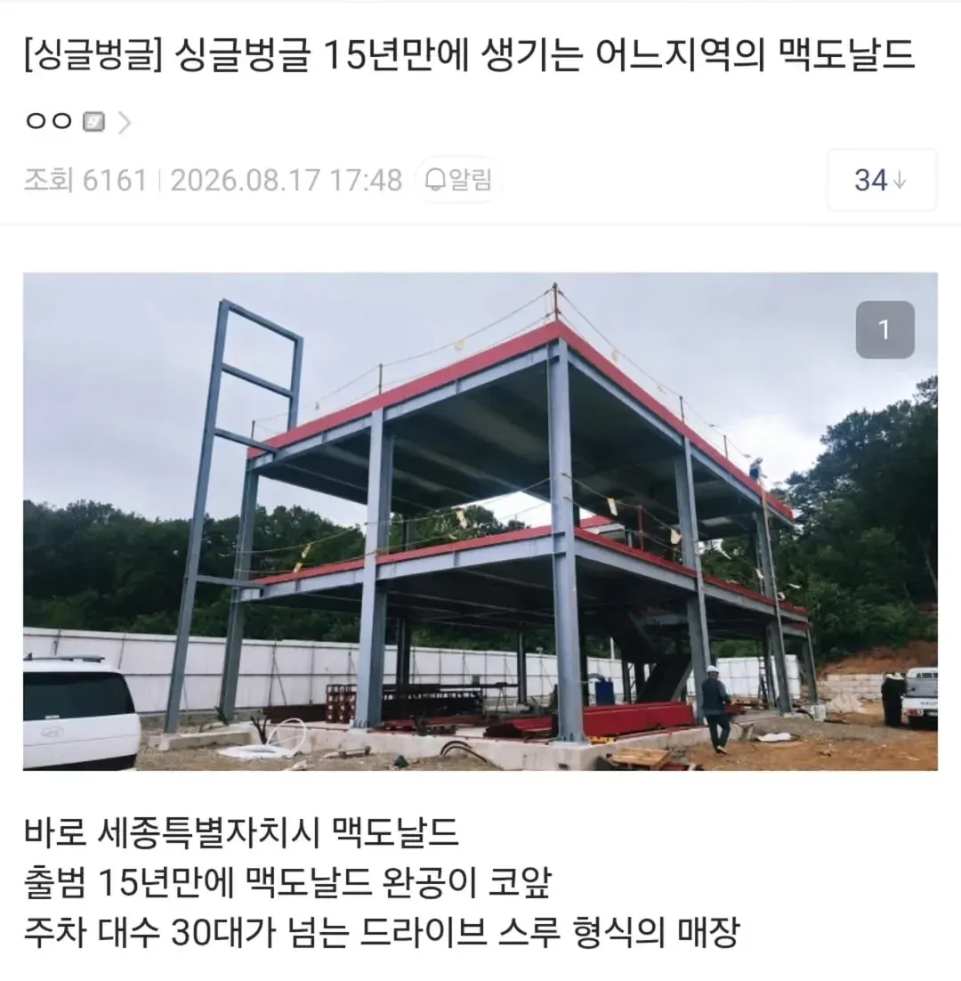 15년만에 생기는 어느 지역의 맥도날드.jpg