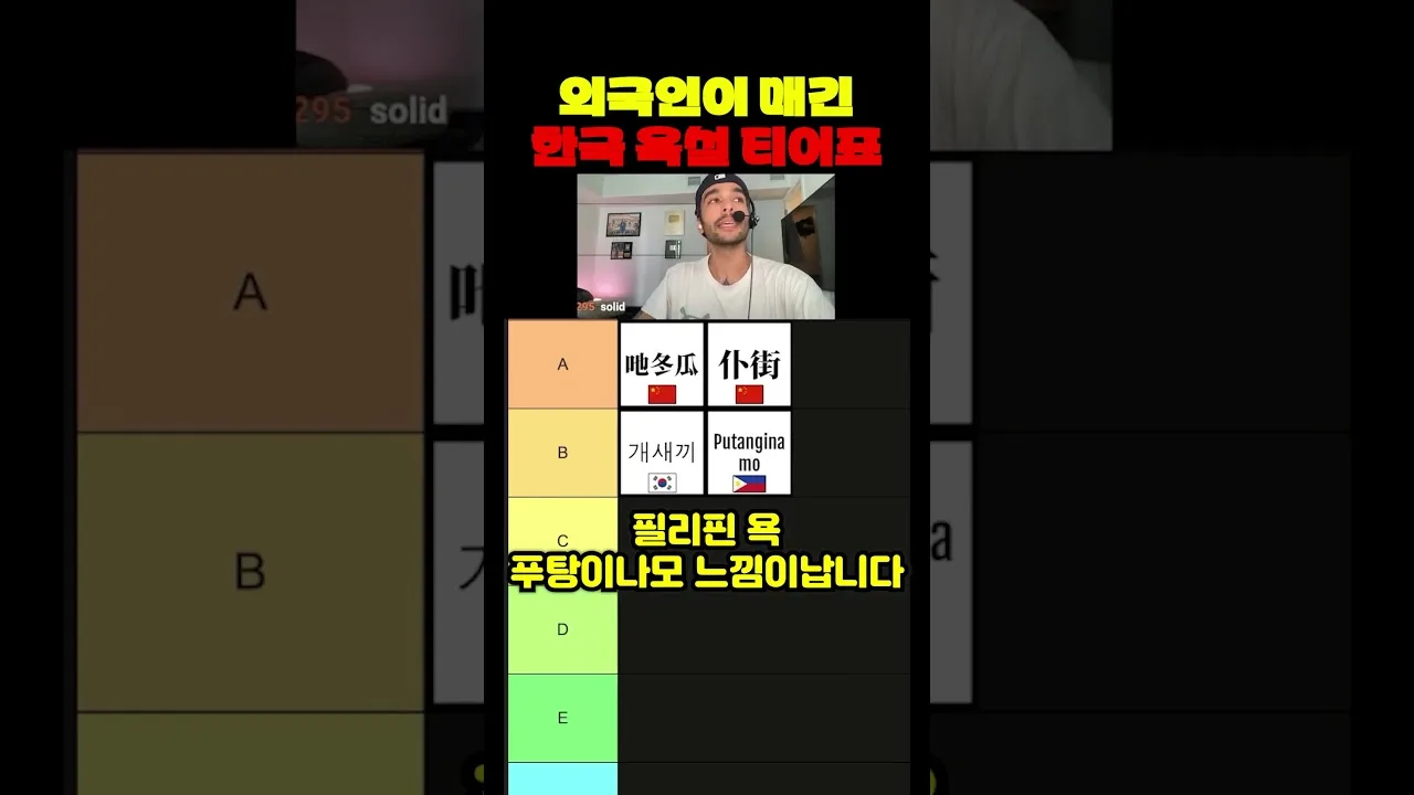 외국인이 매긴 한국 욕설 티어표