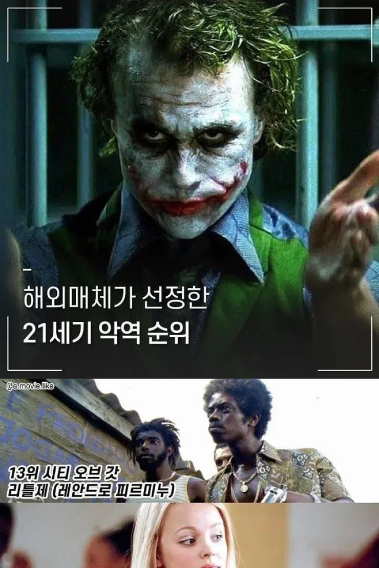 해외매체가 선정한 21세기 악역 순위