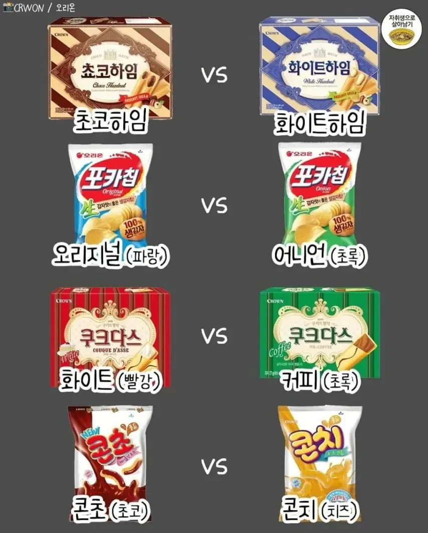 은근히 갈린다는 과자 취향