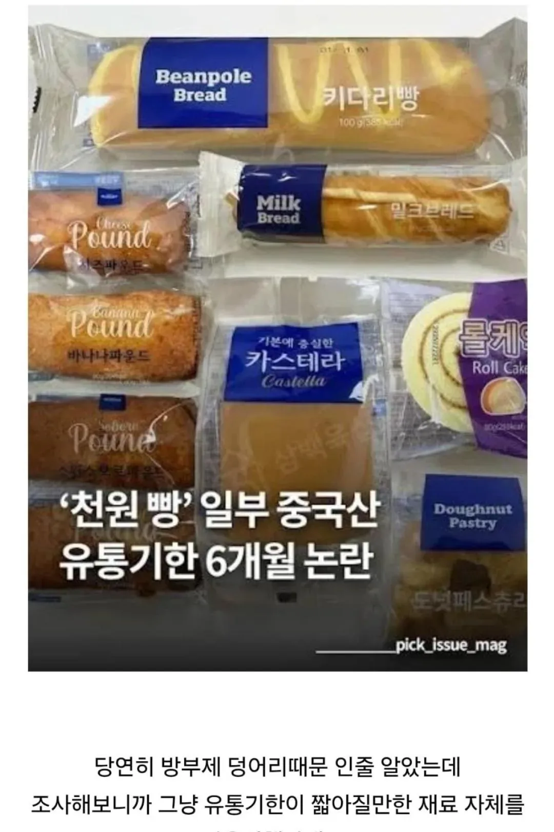 중국빵들 유통기한이 긴 이유가 좀 충격이었음